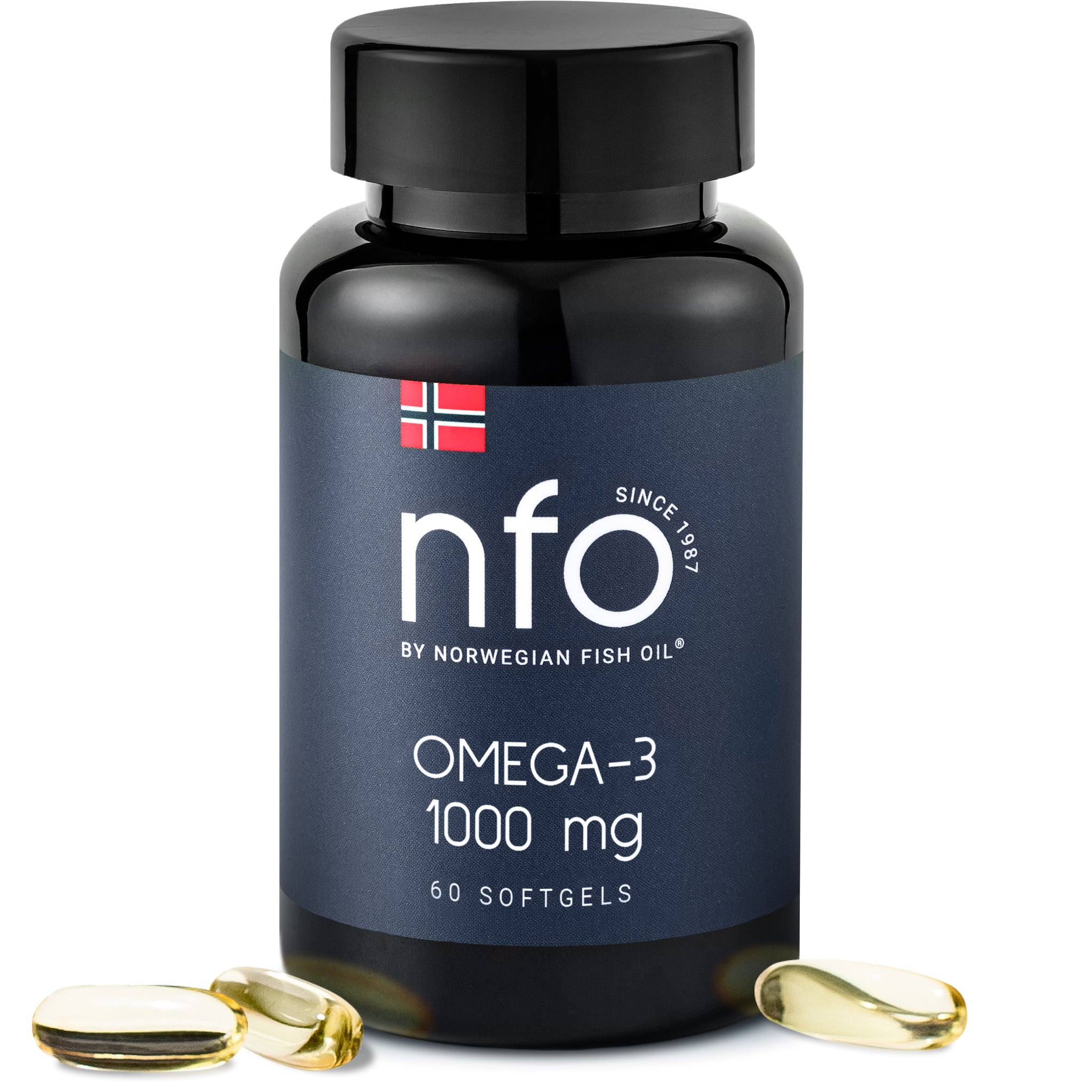 Omega-3 鱼油 1000 毫克 - 60 粒胶囊