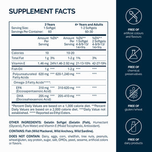 Omega-3 强效配方含鱼明胶