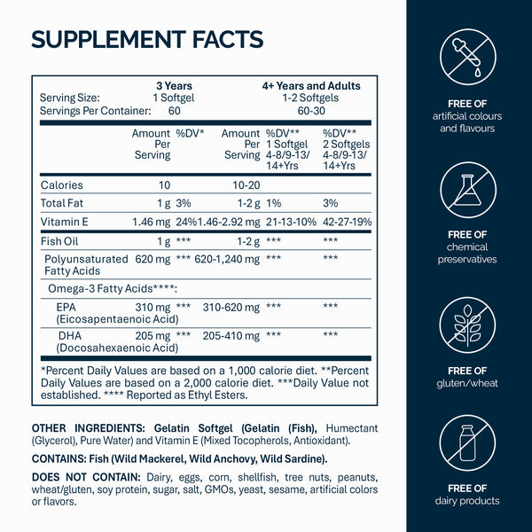 Omega-3 强效配方含鱼明胶