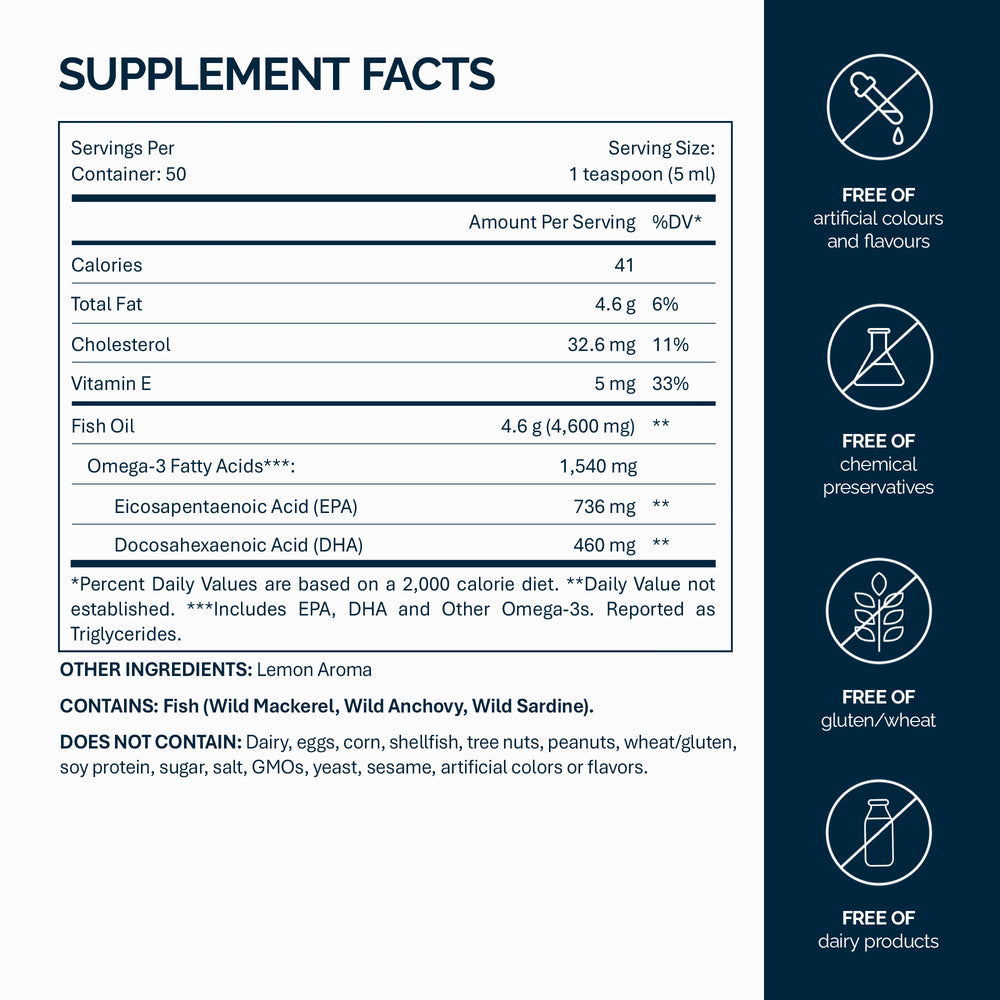 柠檬味液体Omega-3 250ml